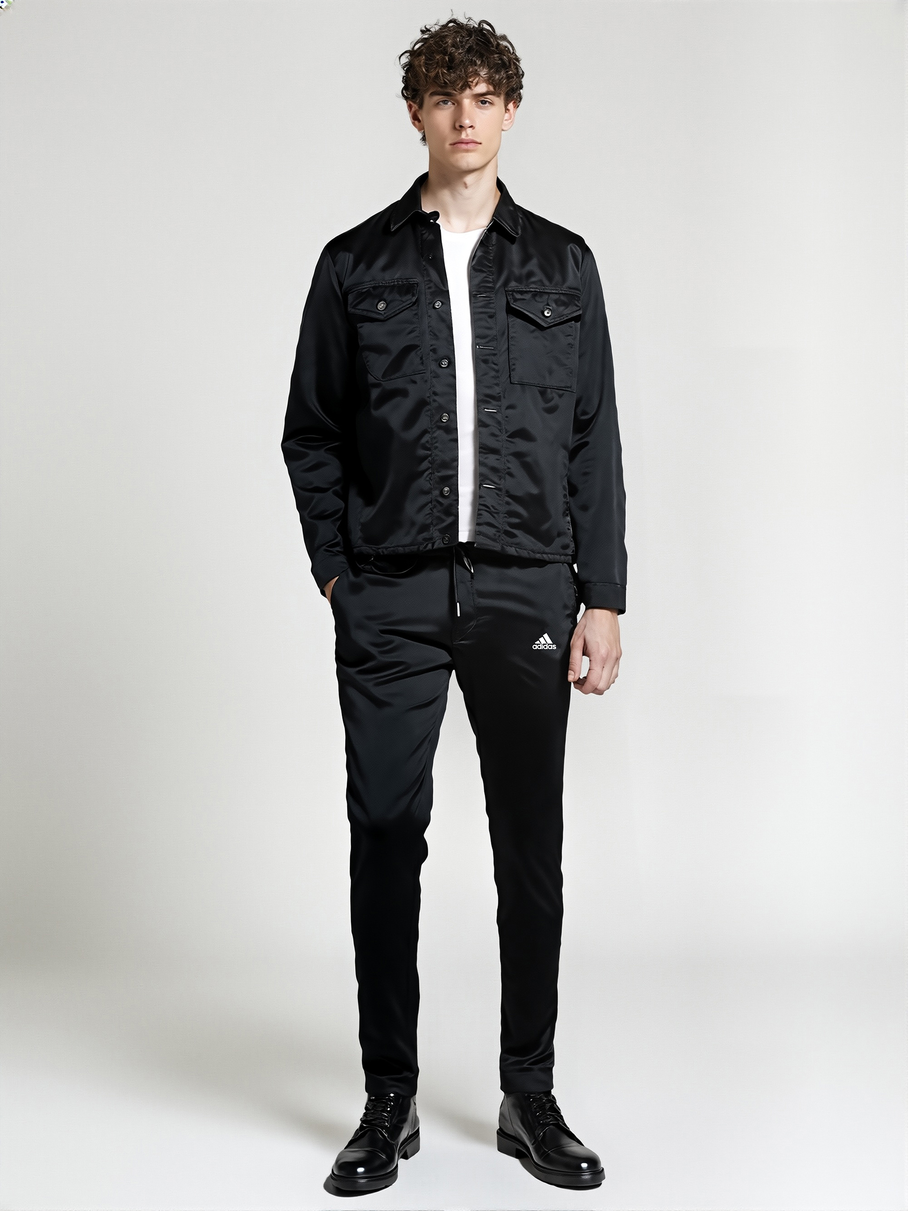 Adidas Men's Stretchable Lycra Training Trousers Black Colour - Image 3